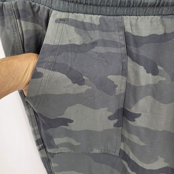 Splendid Camo Boardwalk Jogger Pants XL Army Green Rayon Casual Loungewear Warco - Picture 4 of 12